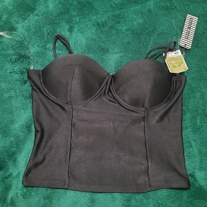 Junior girl's tank top, color black, size M